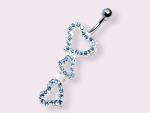 Ref-685  Piercing strass bleu