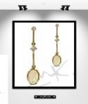 MK0018: BOUCLES OR,OPALE et DIAMANTS