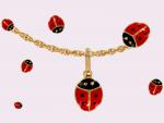 Ref-1522  Coccinelle plaqu� or