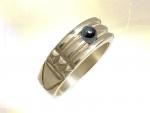 Ref-813  Hematite Atlantean ring