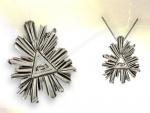 Ref-2396  Solid silver radiant triangle