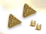 Ref-3330 Boucles oreilles triangle Buffet dor