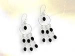 Ref-3593 Boucles d' oreilles onyx