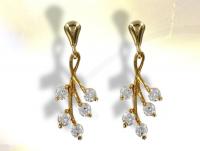 Ref-1208  Boucles maonnique oxyde
