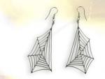 Ref-3125 Boucles d'oreilles - Toile d'araigne acier