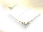 Ref-3670 Collier acacia or et diamants