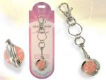 Ref-1863  Bijou de sac ou porte-cls QUARTZ-ROSE