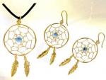 Ref-1752  Boucles et pendentif-Attrape rve
