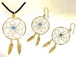 Ref-1752  Boucles et pendentif-Attrape rve