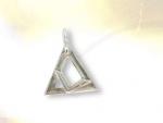 Ref-2142  Pendentif maonnique Triangle querre argent