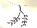 Ref-841  Pendentif maonnique Acacia d'argent