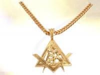 Ref-383  Gold Arch masonic pendant
