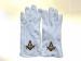 Guantes blancos bordados comps escuadra