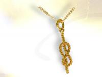 Ref-2227  Gold lake of love knot pendant