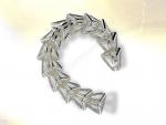 Ref-1099  Bracelet Maonnique Pyramide argent