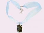 Ref-1726  Collier labradorite ruban bleu