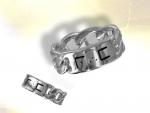 Ref-1561  Bague maonnique Sorcire argent