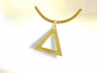 Ref-1076 Gold Triangle masonic medal