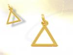 Ref-1253  Vermeil Triangle masonic pendant