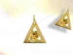 Ref-1557  Pendentif maonnique Triangle rose