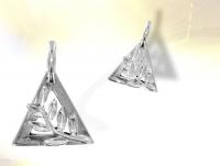 Ref-581  Triangle and Sprig of Acacia masonic pendant