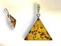 Ref-382  Amber Triangle masonic pendant